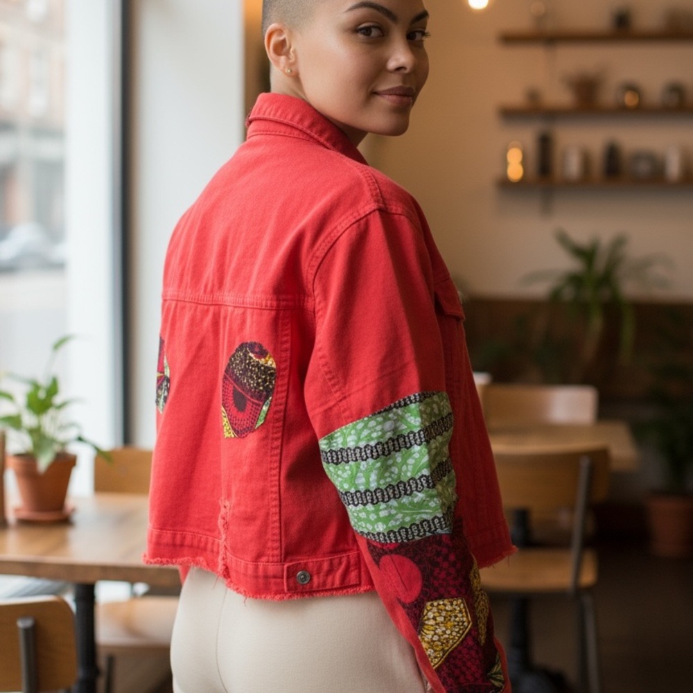 Afro Patchwork Women's Jacket - image 2